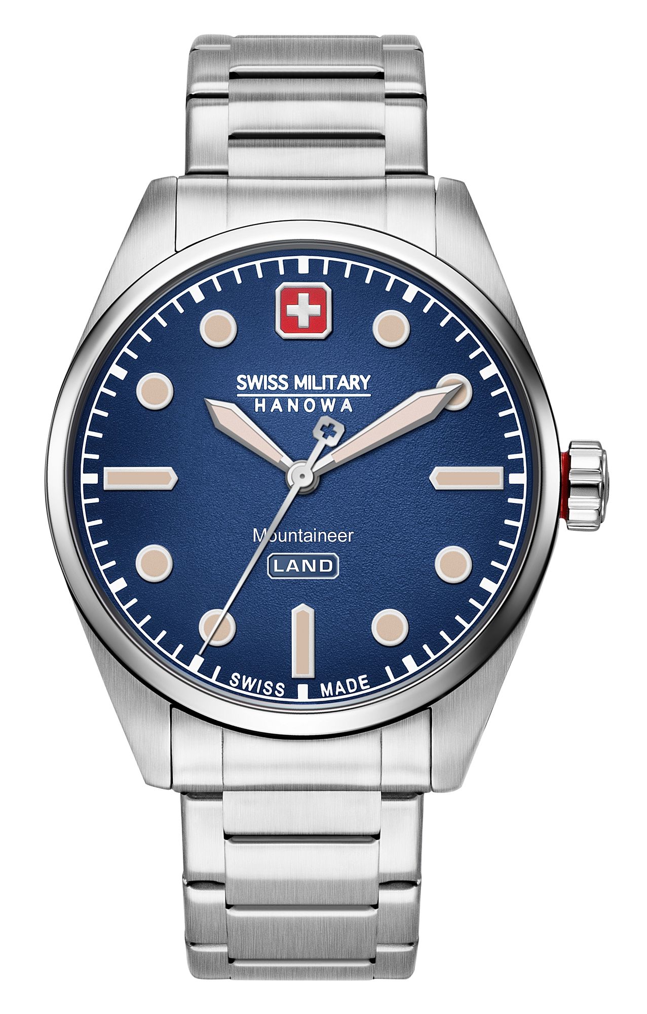 Hanowa Swiss Military MOUNTAINEER 06-4345.7.04.003 – Orologio Da Polso Uomo In Acciaio, Vetro Zaffiro, Elegante E Sportivo