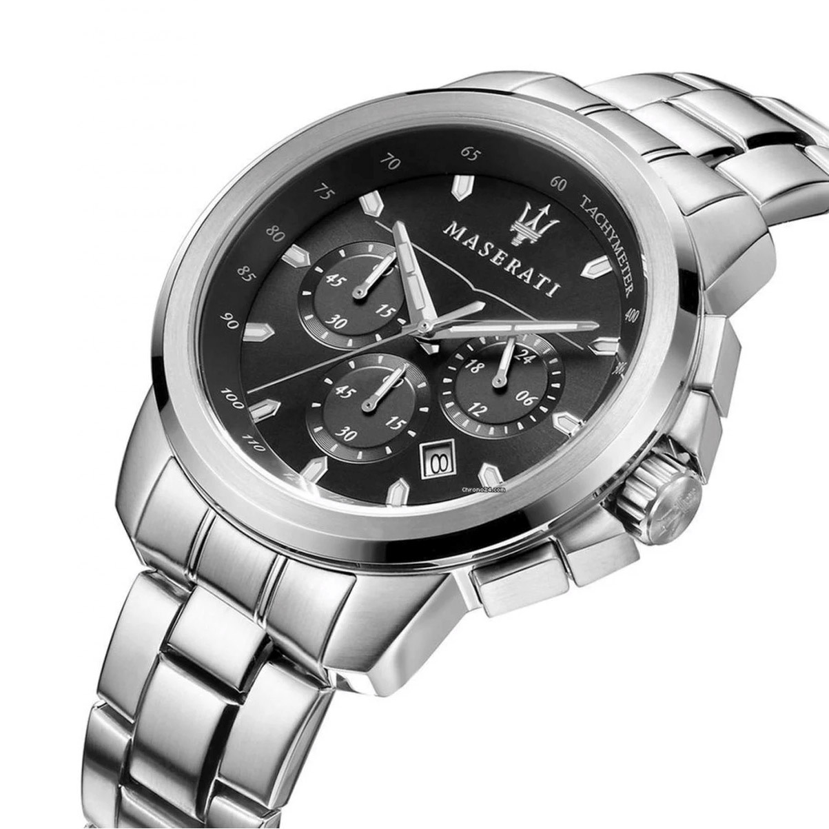 Maserati Orologio Uomo Collezione SUCCESSO, Quarzo Solare, Cassa Acciaio 44mm, Vetro Minerale, Cinturino 180.5mm - R8873645003